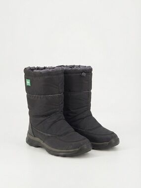 Cougar Black Nylon Waterproof Winter Snow Boots with Toggle Collar